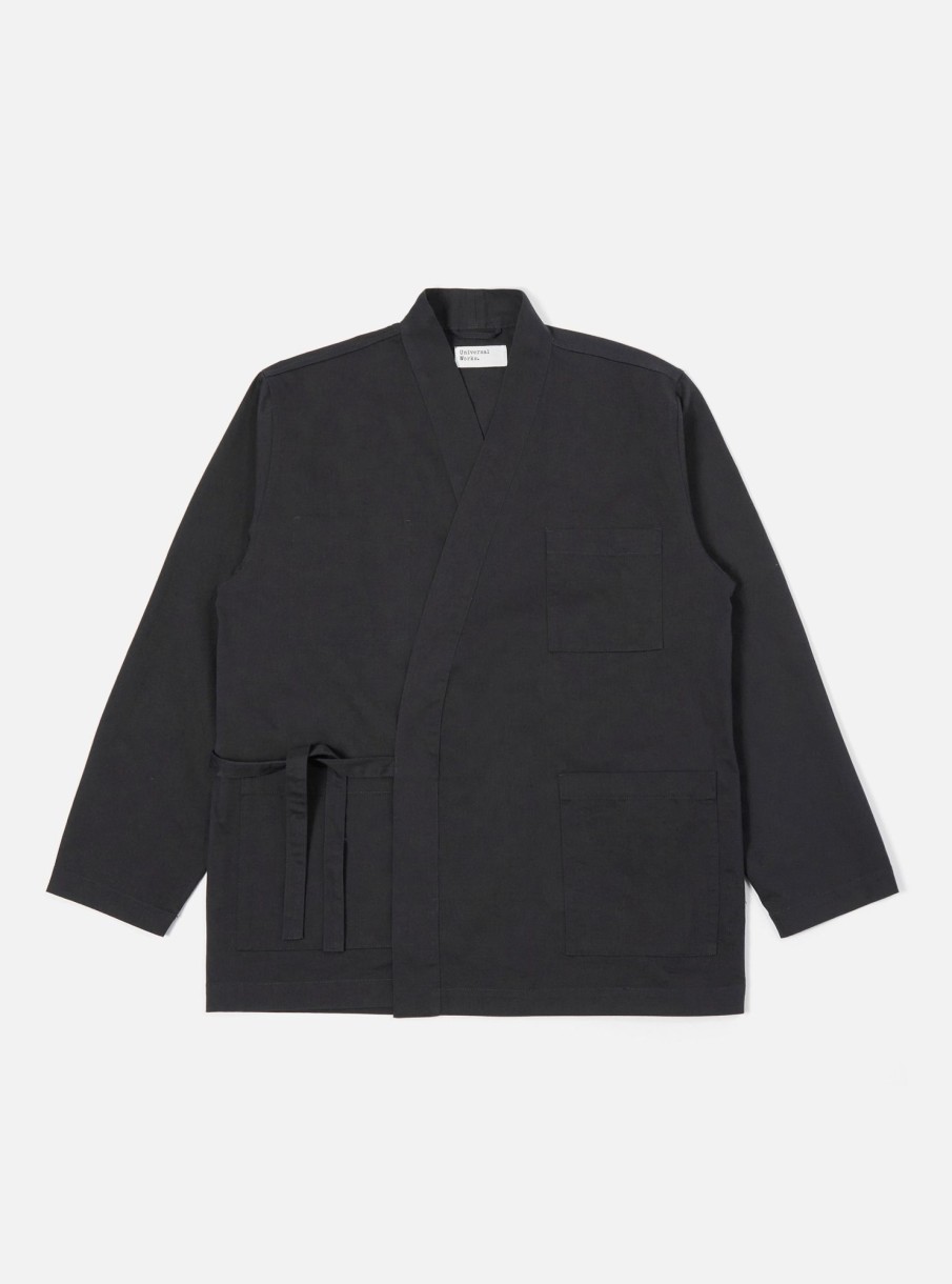 Wholesale Universal Works Universal Works Kyoto Work Jacket In Black Twill