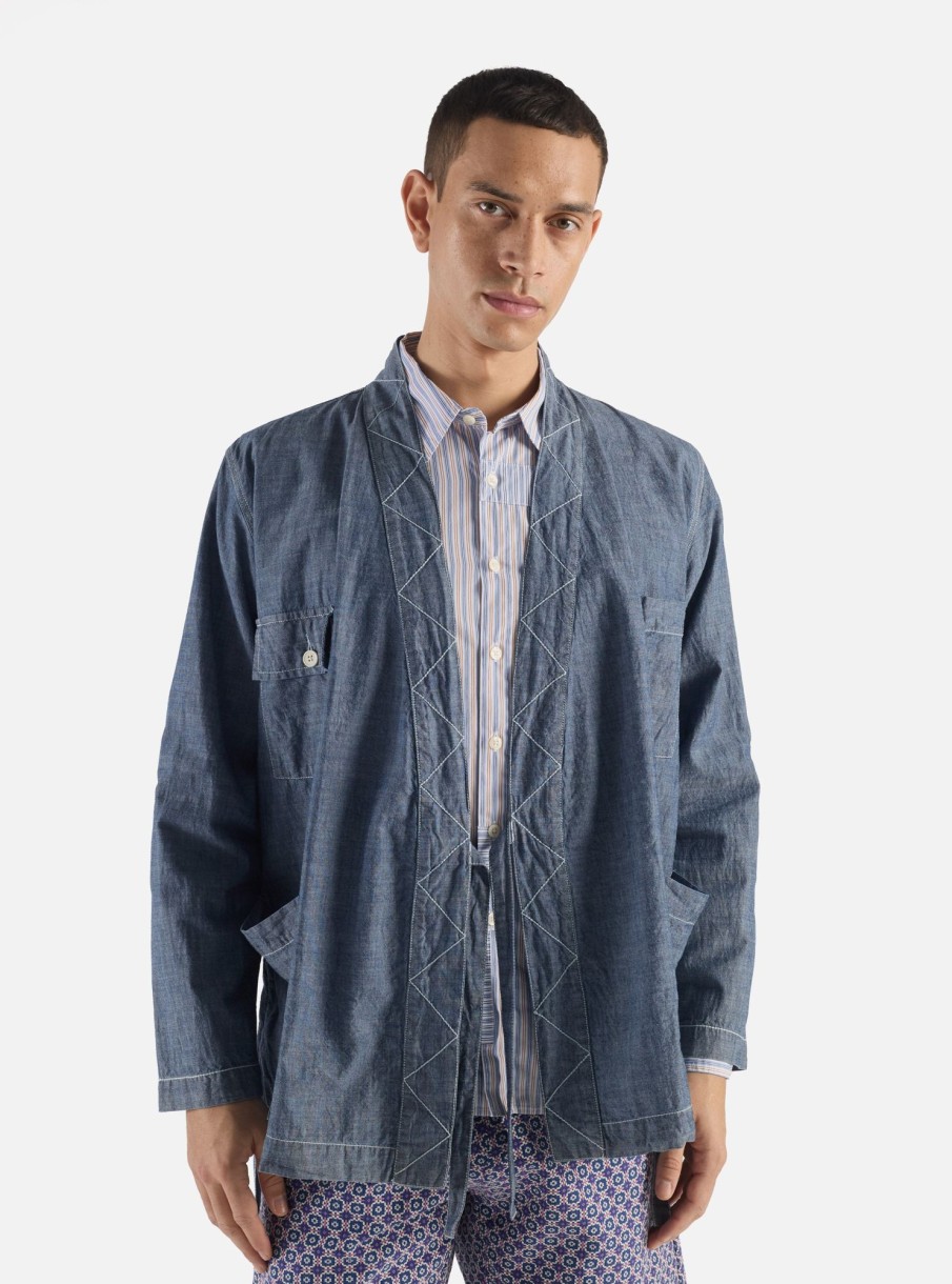 Wholesale Universal Works Universal Works Osaka Work Jacket In Indigo Chambray