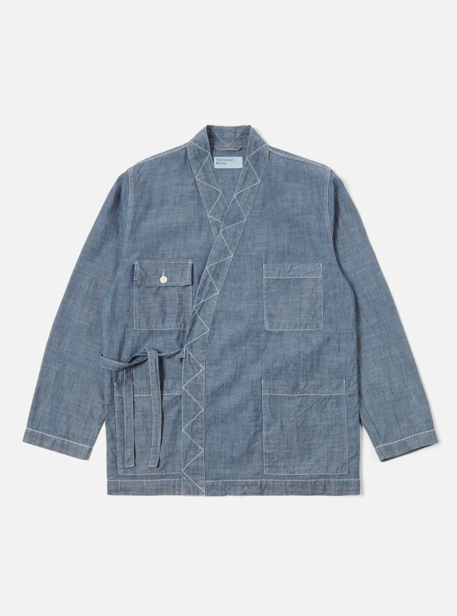 Wholesale Universal Works Universal Works Osaka Work Jacket In Indigo Chambray