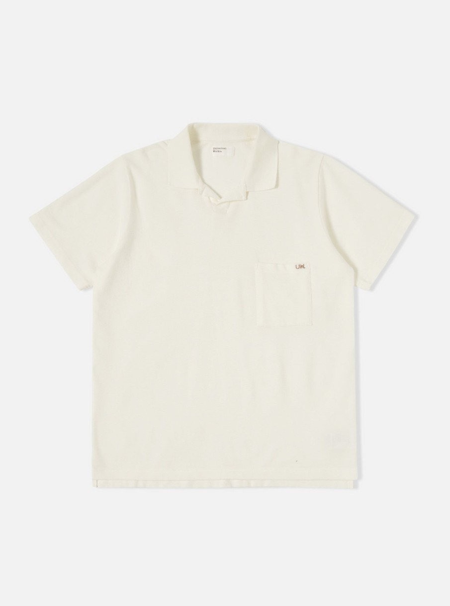 Best Universal Works Universal Works Vacation Polo In Off White Piquet