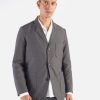 Online Universal Works Universal Works Three Button Jacket In Grey Marl Tropical Suiting