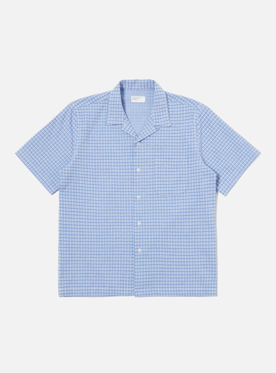 Best Universal Works Universal Works Road Shirt In Blue Delos Cotton