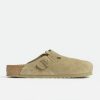 Online Universal Works Birkenstock Boston Soft Foot Bed In Faded Khaki Suede