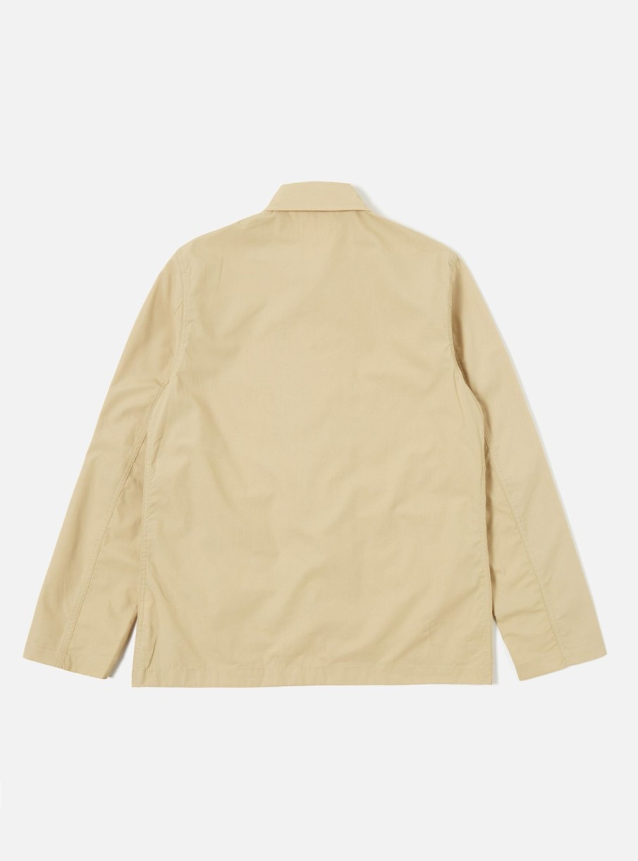 Online Universal Works Universal Works Bakers Jacket In Sand Recycled Poly Tech