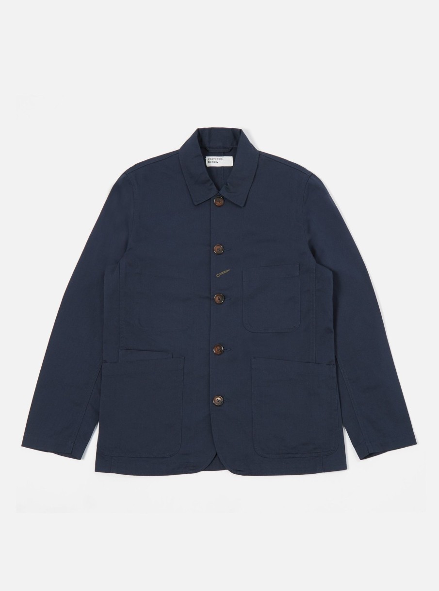 Clearance Universal Works Universal Works Bakers Jacket In Navy Twill