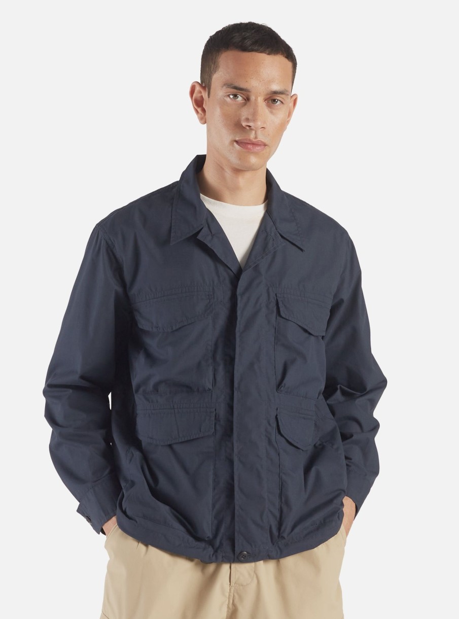 Best Universal Works Universal Works Parachute Field Jacket In Navy Recycled Poly Tech