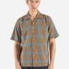 Online Universal Works Universal Works Camp Shirt In Sea/Sand Taki Check