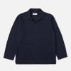 Online Universal Works Universal Works Smock Overshirt In Indigo Herringbone Denim