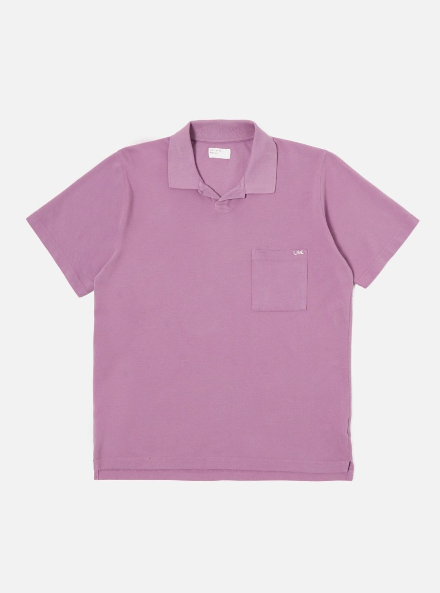 Best Universal Works Universal Works Vacation Polo In Lilac Piquet