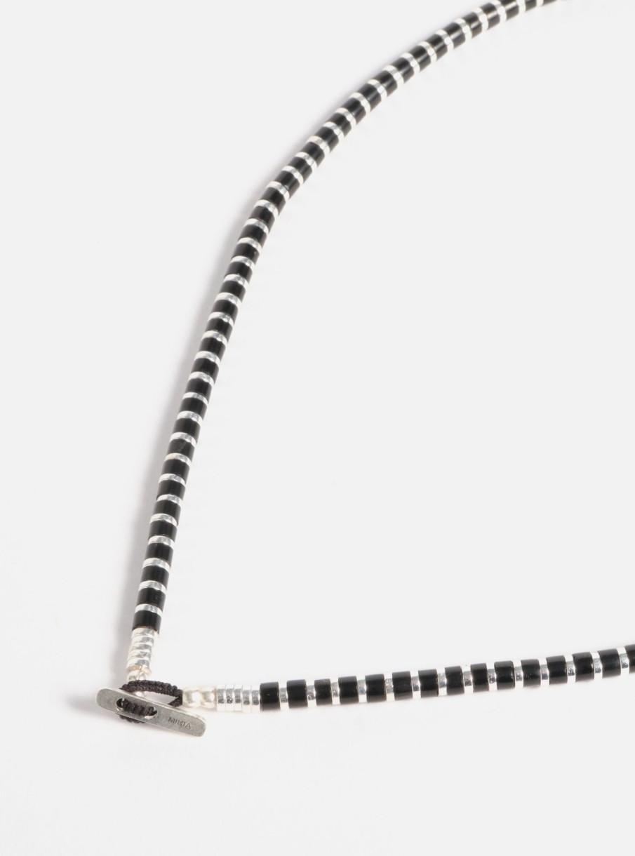 Wholesale Mikia Mikia Heishi Hematite Necklace In Jet/Hematite/Sterling Silver