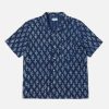 New Universal Works Universal Works Road Shirt In Indigo Flower Hand Print