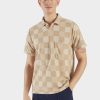 Wholesale Universal Works Universal Works Vacation Polo In Sand Checkboard Towelling