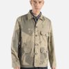 Online Universal Works Universal Works Utility Jacket In Stone Uw. Camo Twill