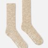 Best Universal Works Universal Works Slub Sock In Dark Sand Slub Knit