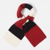 Wholesale Universal Works Universal Works Deluxe Football Scarf In Black/Red/Ecru Soft Wool