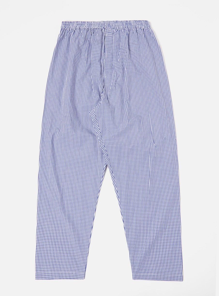 Online Universal Works Universal Works Pyjama In Blue Gingham Check