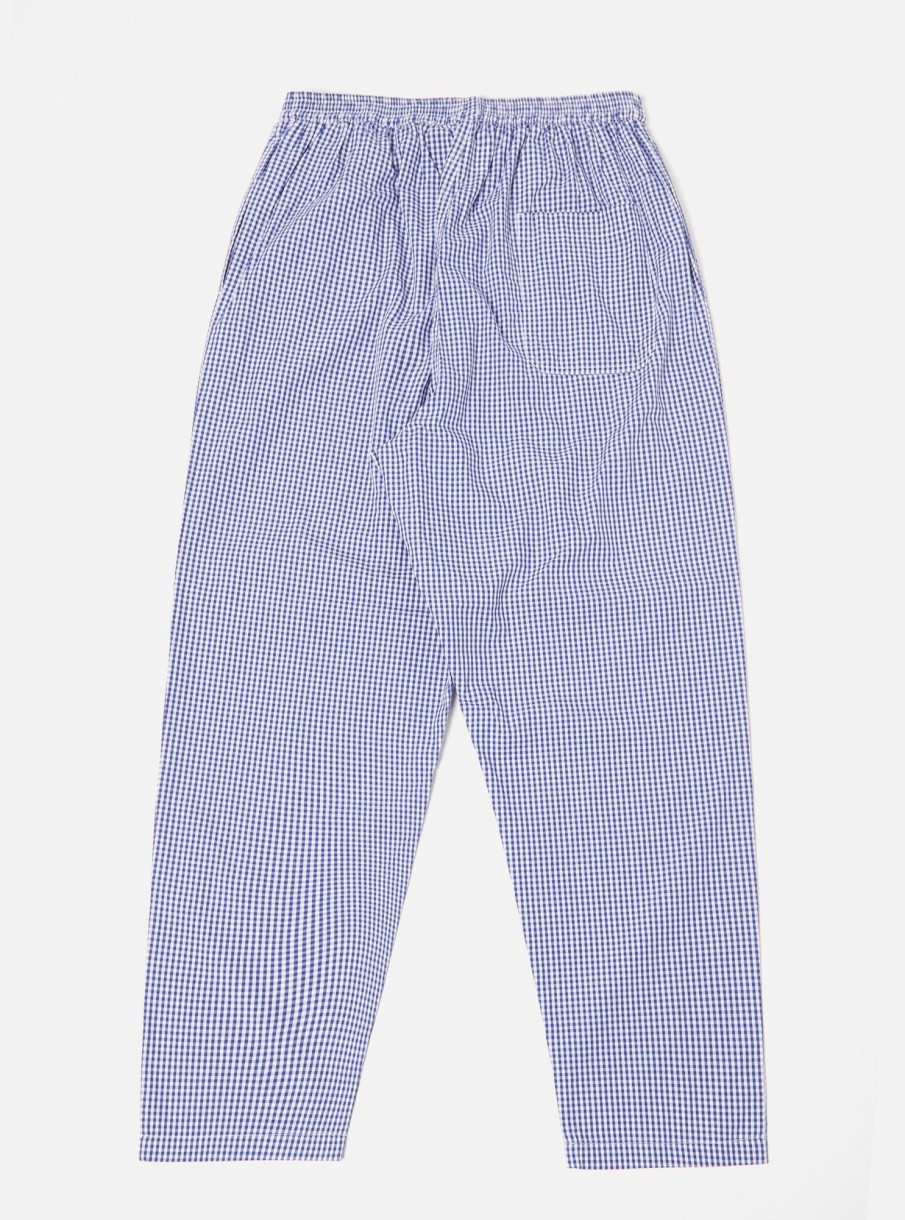 Online Universal Works Universal Works Pyjama In Blue Gingham Check