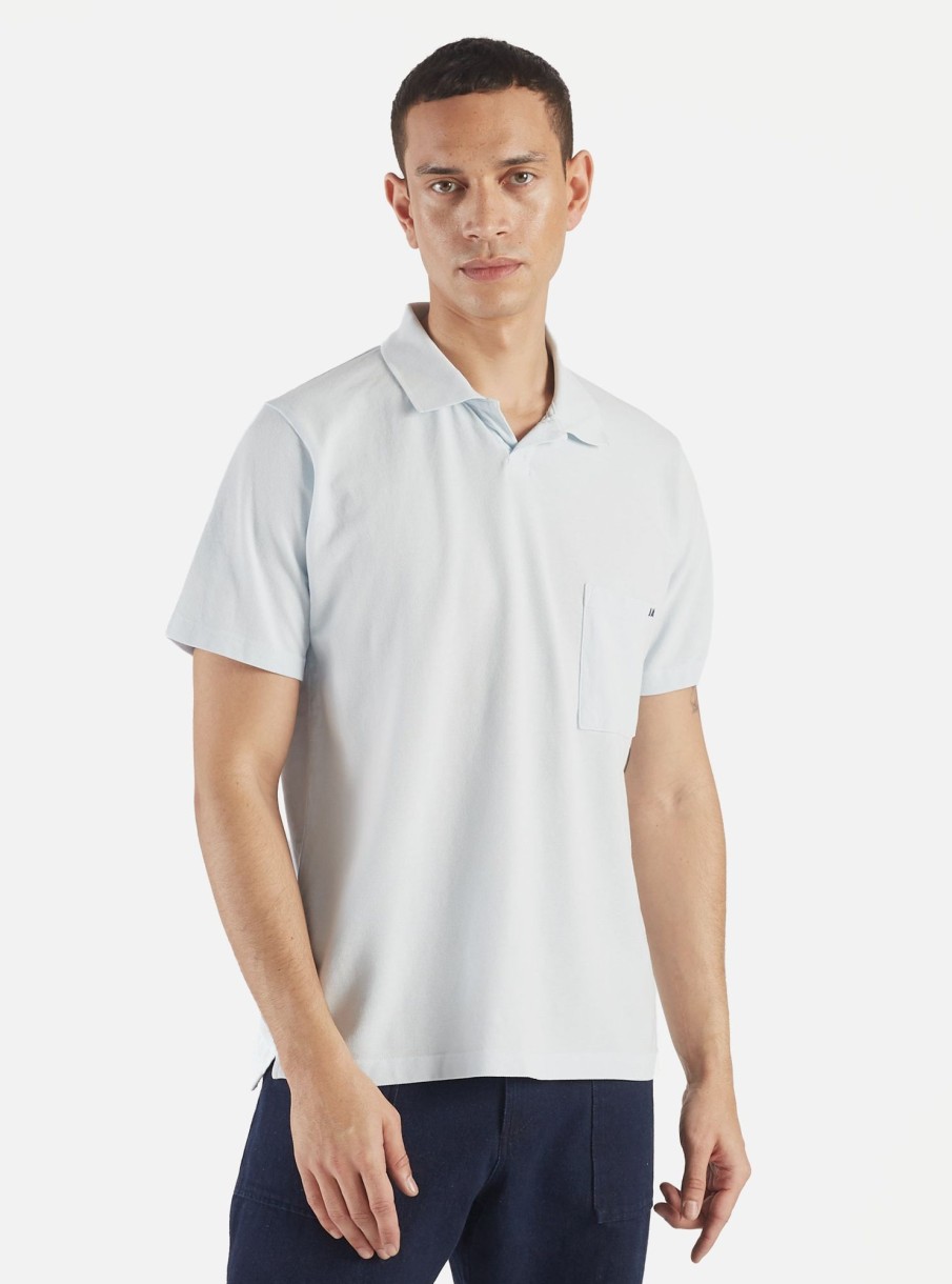 Best Universal Works Universal Works Vacation Polo In Sky Piquet