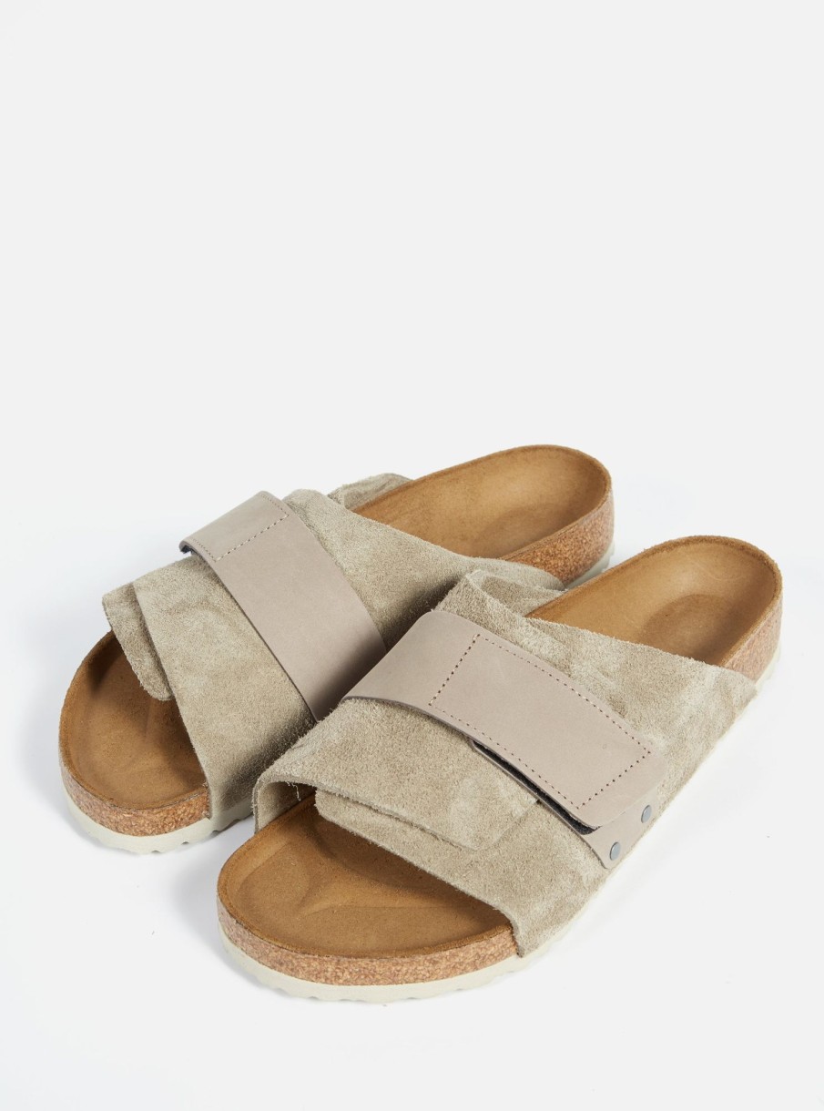 Clearance Universal Works Birkenstock Kyoto In Taupe Nubuck Suede