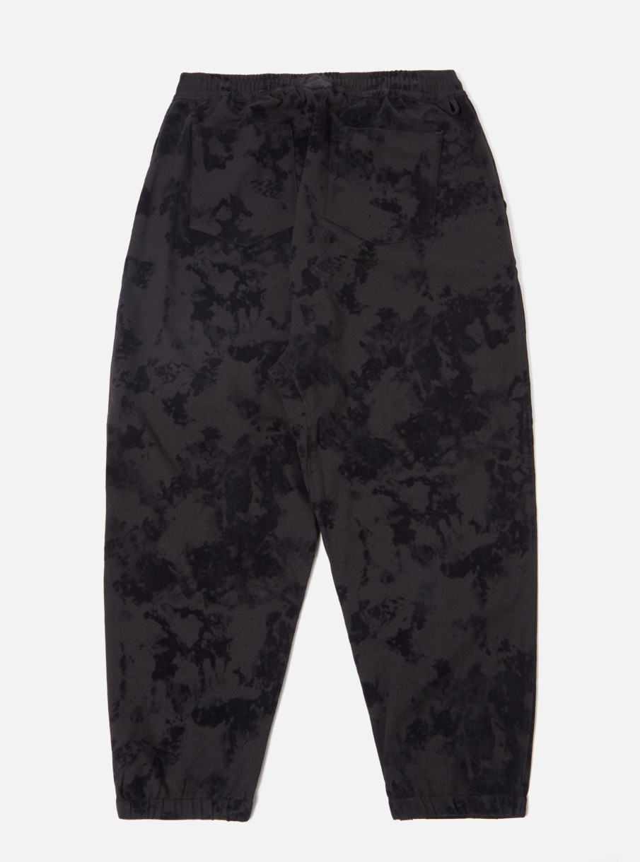 Clearance Universal Works Universal Works K Track Pant In Black Japanese Flock Camo