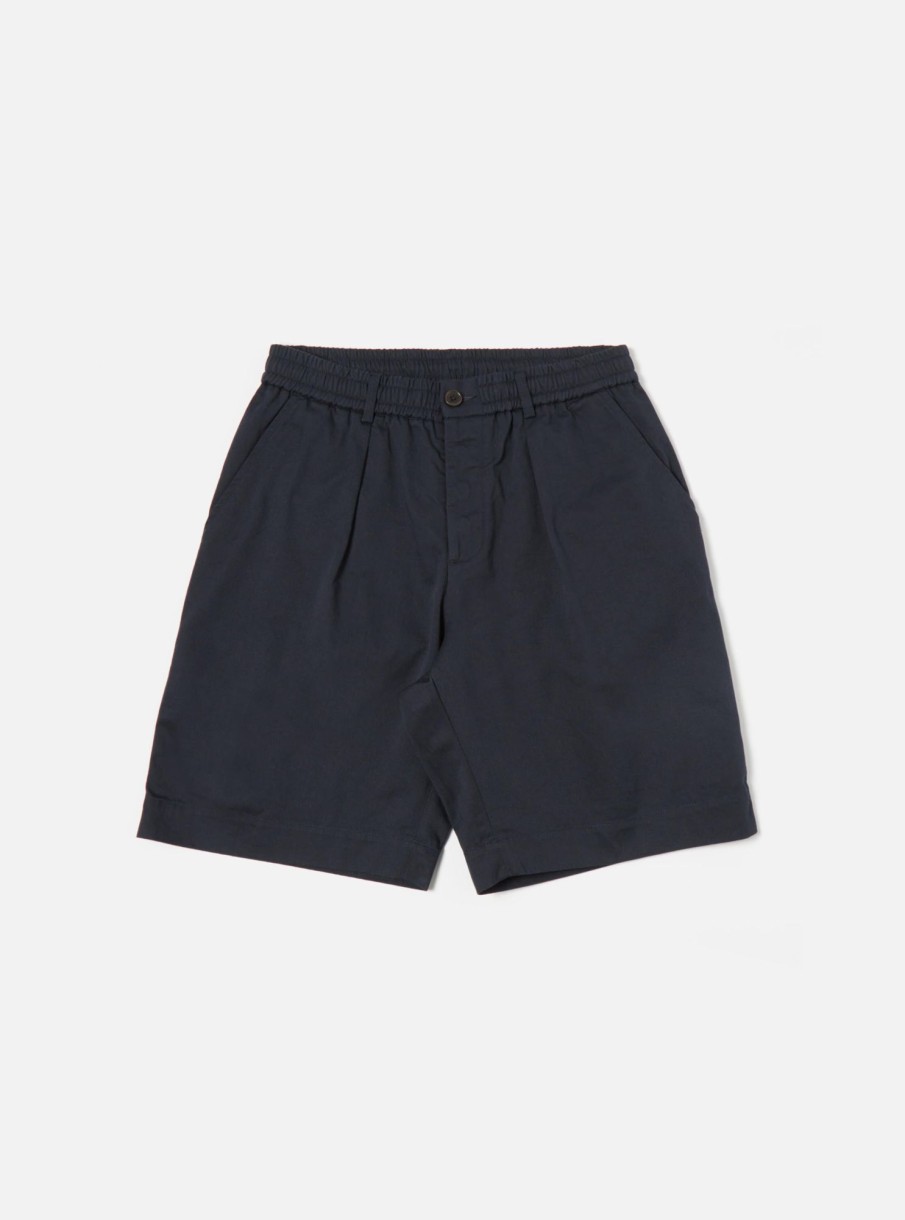 Hot Universal Works Universal Works Pleated Track Short In Navy Twill