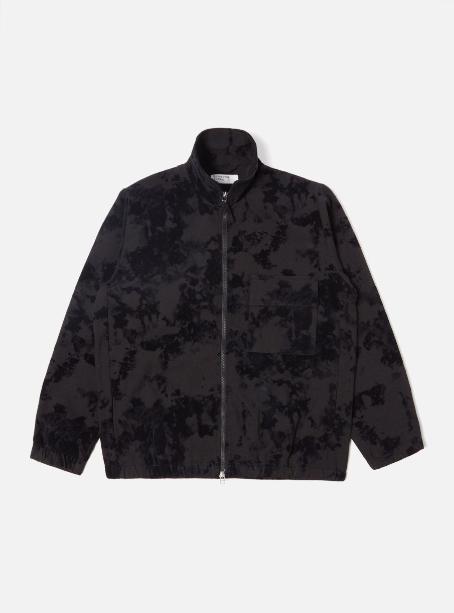 Hot Universal Works Universal Works K Track Top In Black Japanese Flock Camo