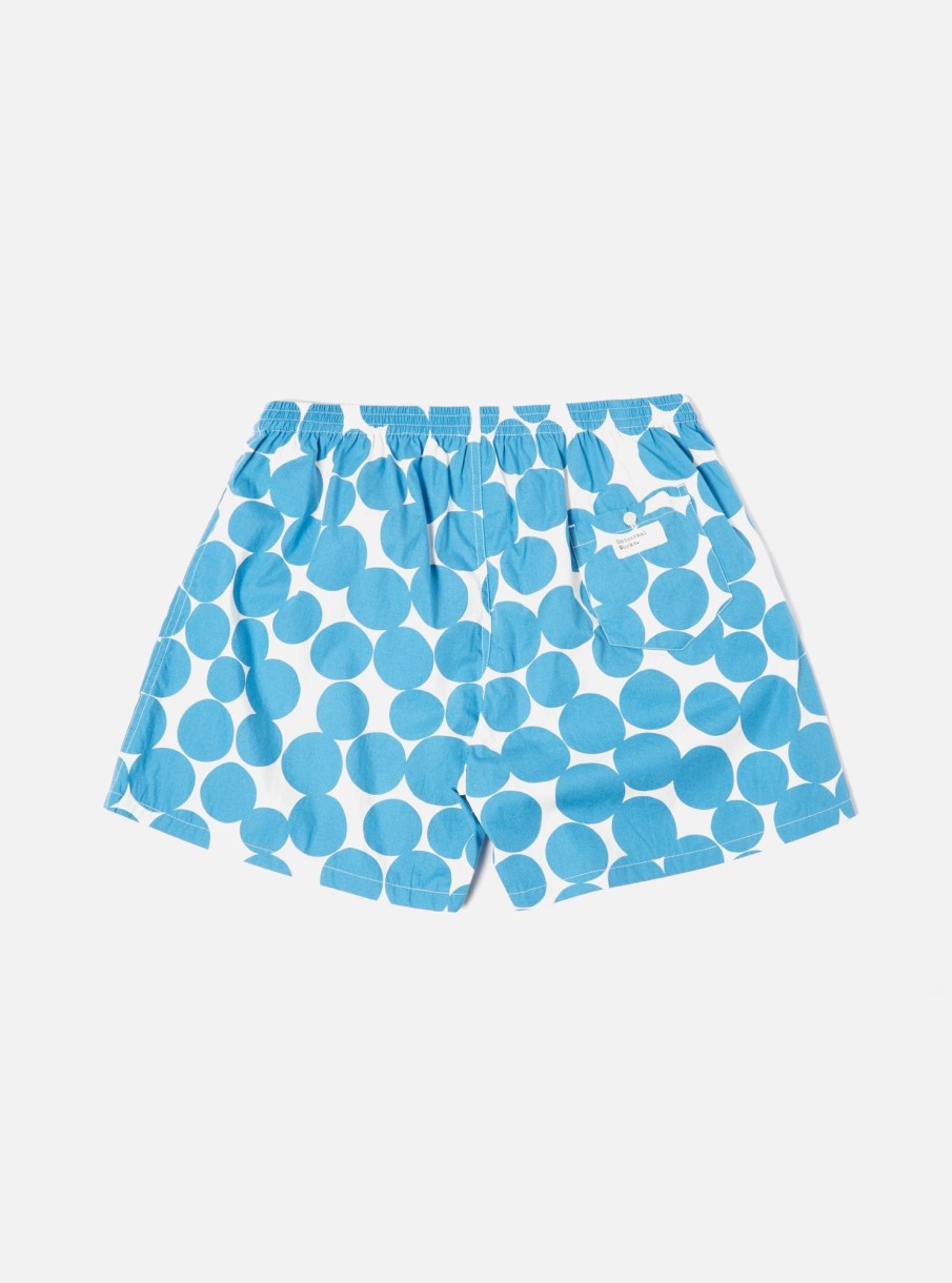 Best Universal Works Universal Works Boxer Short In Blue Dot Print Poplin