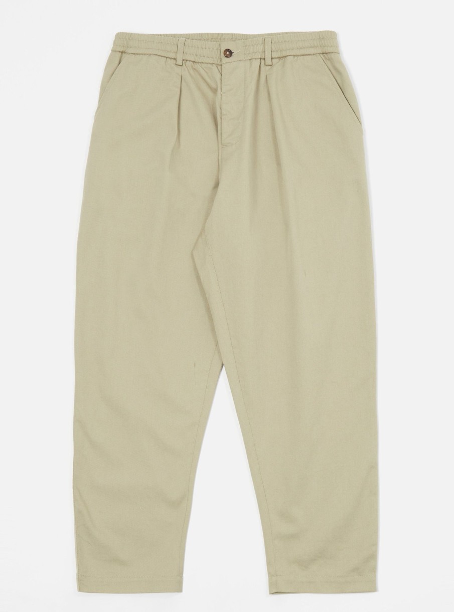 Best Universal Works Universal Works Pleated Track Pant In Stone Twill