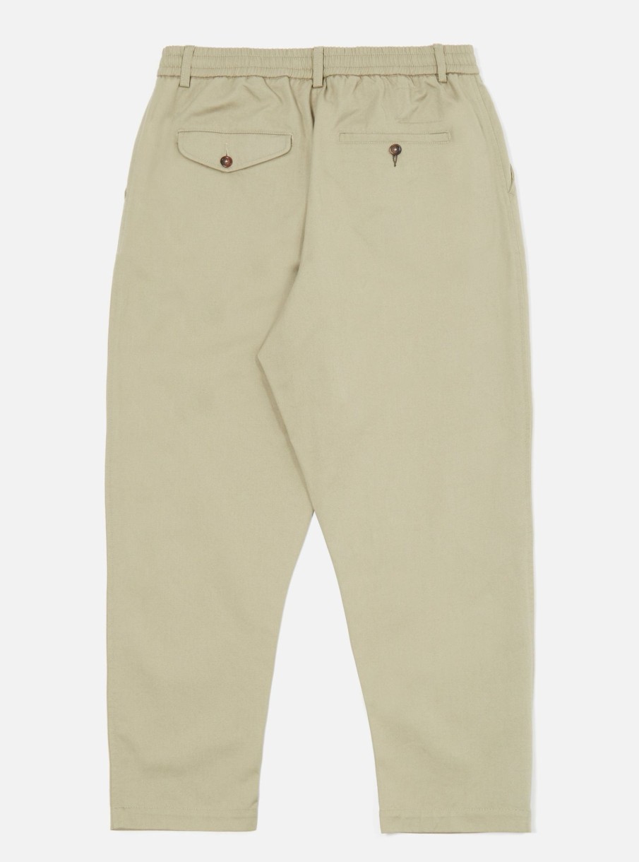 Best Universal Works Universal Works Pleated Track Pant In Stone Twill