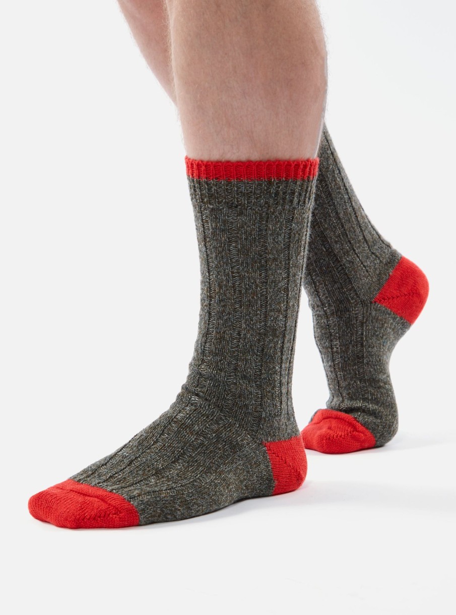 Hot Universal Works Universal Works Hike Sock In Derby Wool