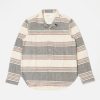 Best Universal Works Universal Works Work Shirt In Ecru Brushed Stripe