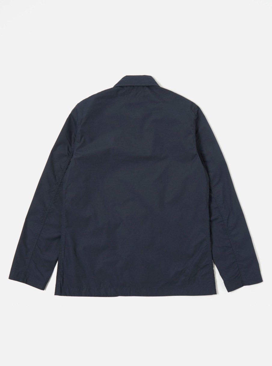 Online Universal Works Universal Works Bakers Jacket In Navy Recycled Poly Tech