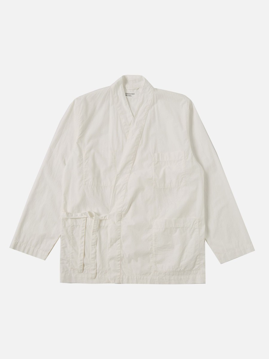 Clearance Universal Works Universal Works Kyoto Work Jacket In Ecru Broad Cloth