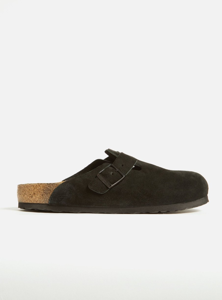 Best Birkenstock Birkenstock Soft Footbed Boston In Black Suede