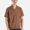 Best Universal Works Universal Works Road Shirt In Brown Paisley Block Print