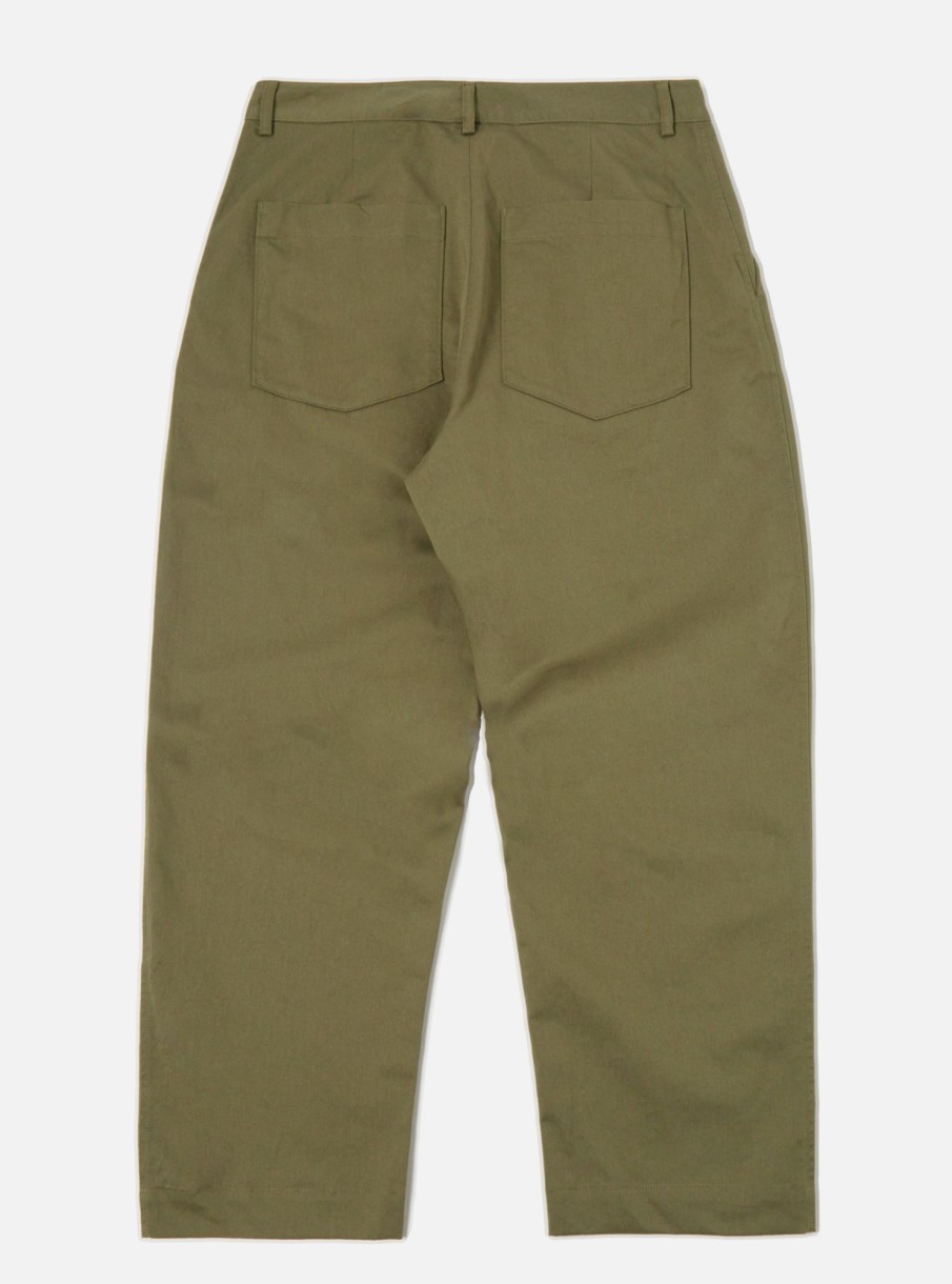 Clearance Universal Works Universal Works Duke Pant In Light Olive Twill