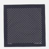 Clearance Universal Works Universal Works Pocket Square In Navy Classic Dot