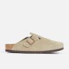 Hot Birkenstock Birkenstock Soft Footbed Boston In Taupe Suede