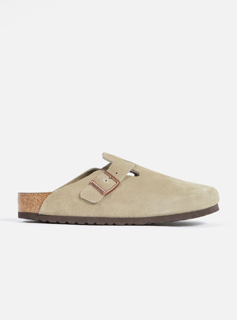 Hot Birkenstock Birkenstock Soft Footbed Boston In Taupe Suede