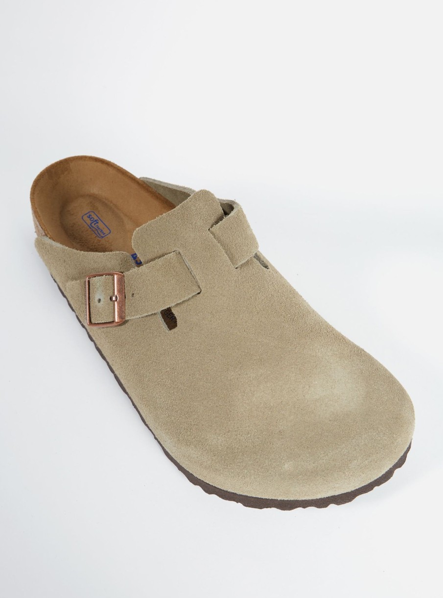 Hot Birkenstock Birkenstock Soft Footbed Boston In Taupe Suede