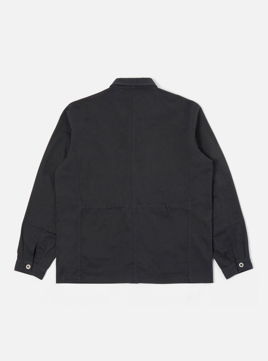 Online Universal Works Universal Works Mw Fatigue Jacket In Black Twill