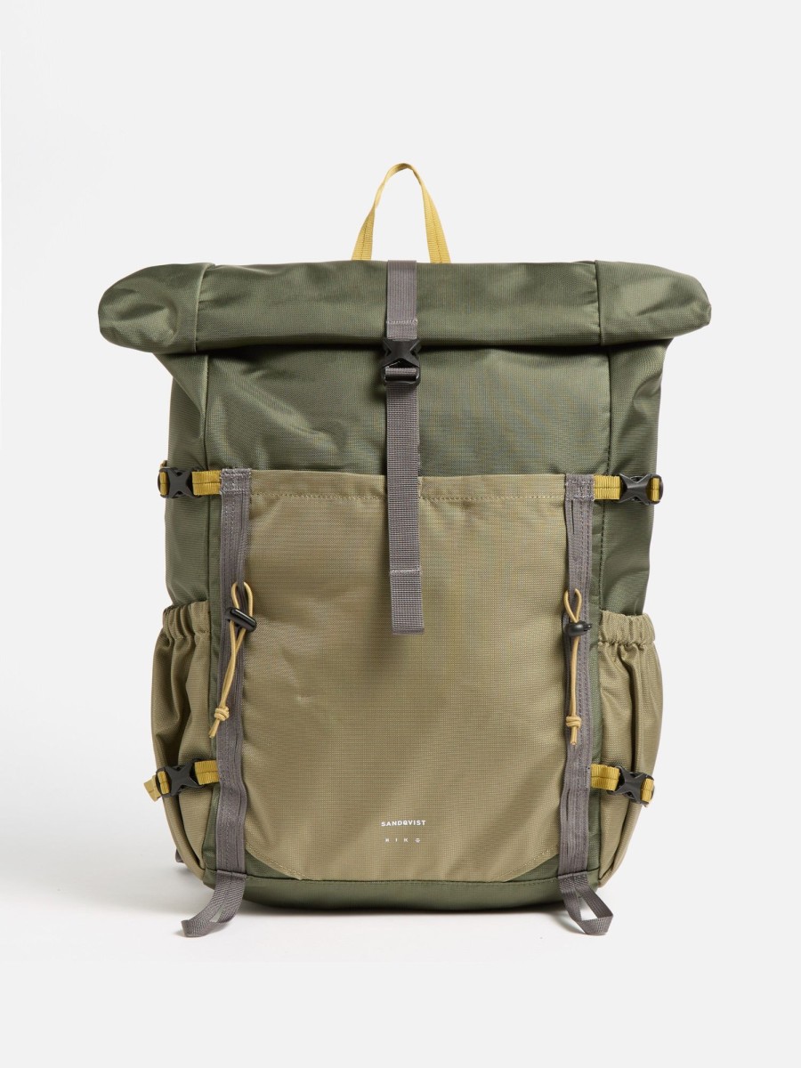 Clearance Sandqvist Sandqvist Forest Hike Backpack In Multi Trek/Leaf Green Recycled Nylon