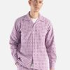 New Universal Works Universal Works L/S Camp Shirt Ii In Lilac Tile 2 Cotton